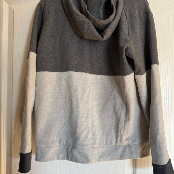 Prana Theon Colorblock Grey Zip Up Hoodie with Pockets - Picture 3 of 8